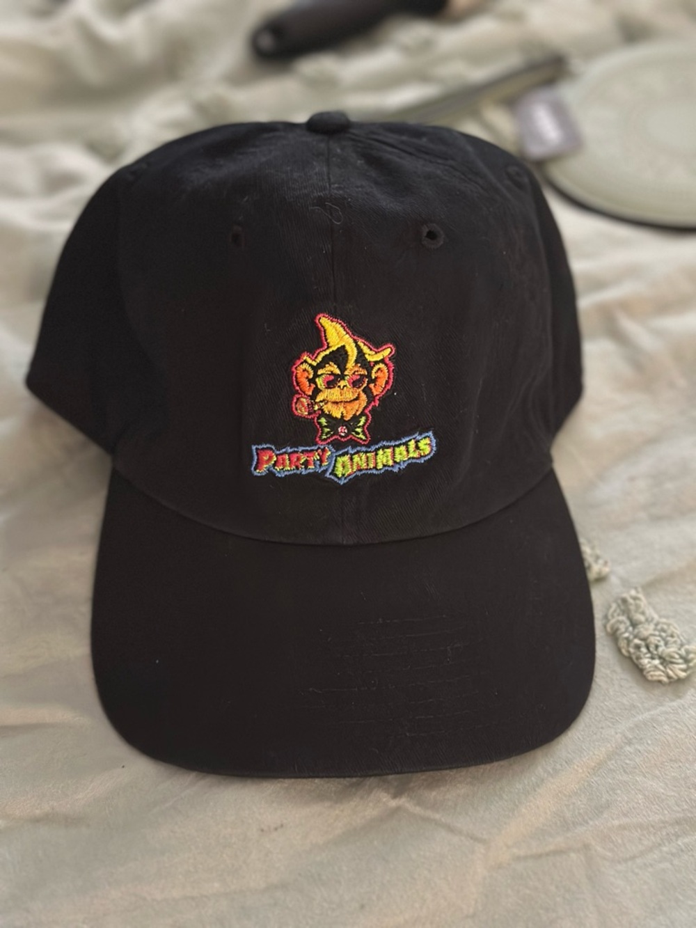 ‘47 Brand Black Cap with “Party Animals” Monkey / Banana Embroidered Graphic